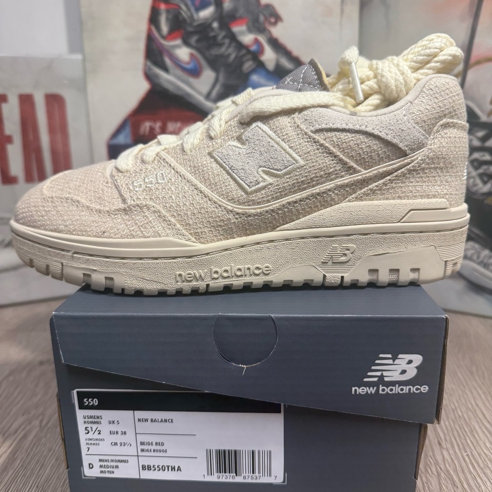 New Unisex New Balance 550 Sashiko Pack Linen BB550THA Size 5.5M/7W, 6M/7.5W - Picture 3 of 15